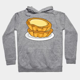 Egg tart cartoon illustration Hoodie